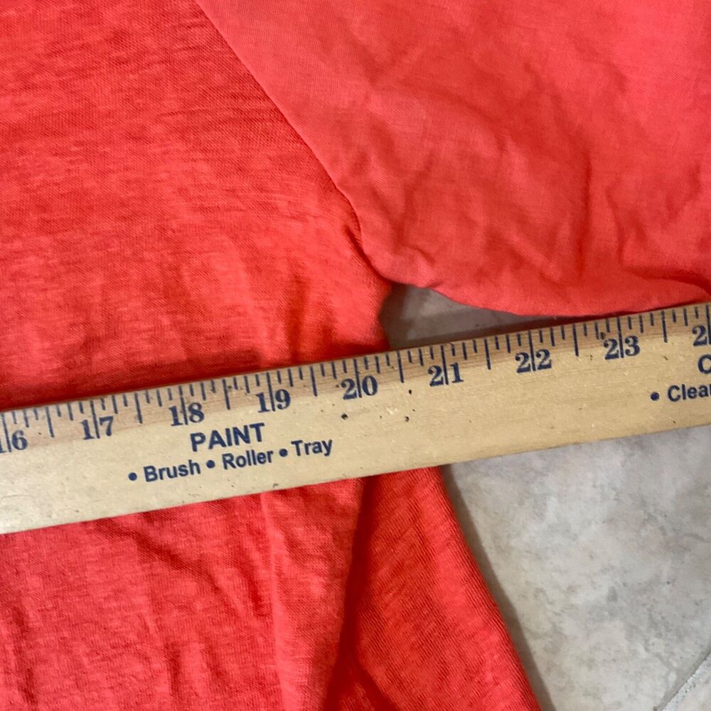 Chicos 100% Linen Orange 3/4 Sleeve Puff Crochet Sleeve Size 4 US XXL - Picture 7 of 9